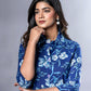 Orni Fashion Blue Floral print A-Line Co-ords Set