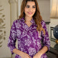 Orni Fashion Purple Floral print Top Co-ords Set