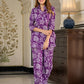 Orni Fashion Purple Floral print Top Co-ords Set