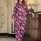 Orni Fashion Purple Floral print Top Co-ords Set
