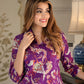 Orni Fashion Purple Floral print Top Co-ords Set