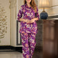 Orni Fashion Purple Floral print Top Co-ords Set