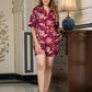 Orni Fashion Burgundy Floral print Top Co-ords Set