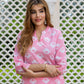 Orni Fashion Peach Ethnic motifs Tunic Co-ords Set