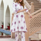 Orni Fashion White Tree Print A-Line Co-orde Set