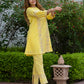 Orni Fashion Yellow Solid A-Line Co-orde Set