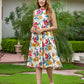 Orni Fashion Multi Floral print A-Line Dress