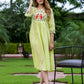 Orni Fashion Green Solid Anarkali Dress
