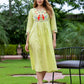 Orni Fashion Green Solid Anarkali Dress