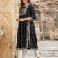 Black Viscose Rayon Straight Kurta