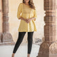 Yellow Embroidered Kurti