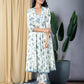 Orni Fashion Grey And White Printed Anarkali Trousers Kurta set