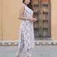 Pink Floral Print Kurta Set