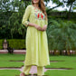 Orni Fashion Green Solid Anarkali Kurta Set