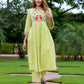 Orni Fashion Green Solid Anarkali Kurta Set