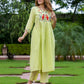 Orni Fashion Green Solid Anarkali Kurta Set
