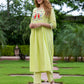 Orni Fashion Green Solid Anarkali Kurta Set