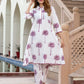 Orni Fashion White Tree Print A-Line Kurta Set