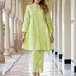 Orni Fashion Green Solid A-Line Kurta Set
