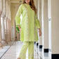 Orni Fashion Green Solid A-Line Kurta Set
