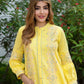 Orni Fashion Yellow Solid A-Line Kurta Set