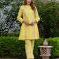 Orni Fashion Yellow Solid A-Line Kurta Set