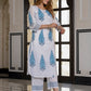 Orni Fashion White Ethnic Motifs Straight Kurta Set