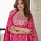 Orni Fashion Pink Viscose Rayon A-Line Kurta Set