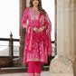 Orni Fashion Pink Viscose Rayon A-Line Kurta Set