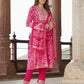 Orni Fashion Pink Viscose Rayon A-Line Kurta Set