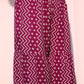 Orni Fashion Purple Bandhani Print Empire Thread Work Kurta with Palazzos & With Dupatta