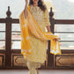 Yellow And White cotton Straight Kurta Pant Dupatta Set