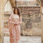 Pink And White cotton Straight Kurta Bottom And Dpatta