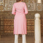 Pink Viscose Rayon Straight Kurta Bottom And Dpatta