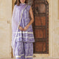 Purple Viscose Rayon A-Line Kurta Bottom And Dpatta