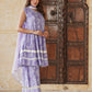 Purple Viscose Rayon A-Line Kurta Bottom And Dpatta