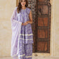 Purple Viscose Rayon A-Line Kurta Bottom And Dpatta