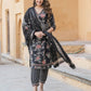 Black Floral Printed Thread Work Pure Cotton Kurta with Harem Pant & With Dupatta