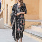 Black Floral Printed Thread Work Pure Cotton Kurta with Harem Pant & With Dupatta