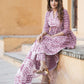 Mauve Ethnic motifs Anarkali Kurta Trousers Dupatta Set