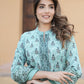 Teal Green Embroidered Straight Kurta Trousers Dupatta Set