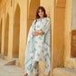 White Floral Straight Trousers Kurta Bottom And Dupatta Set