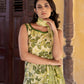 Orni Fashion Light Green Printed Straight Kurta Bottom And Dupatta Set