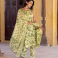 Orni Fashion Light Green Printed Straight Kurta Bottom And Dupatta Set