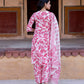 Orni Fashion Pink And White Printed Straight Kurta Bottom And Dupatta Set