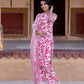 Orni Fashion Pink And White Printed Straight Kurta Bottom And Dupatta Set