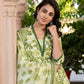 Orni Fashion Green Printed Anarkali Kurta Bottom And Dupatta Set