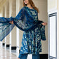Orni Fashion Blue Floral print A-Line Kurta Bottom And Dupatta Set