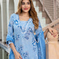Orni Fashion Sky Blue Floral print Straight Kurta Bottom And Dupatta Set