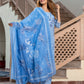 Orni Fashion Sky Blue Floral print Straight Kurta Bottom And Dupatta Set